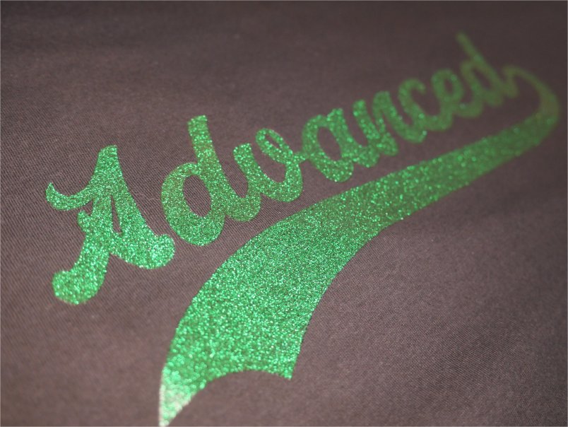 Glitter Screen Printed Plastisol Heat Transfers